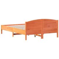 Bedframe zonder matras massief grenenhout wasbruin 140x200 cm - thumbnail