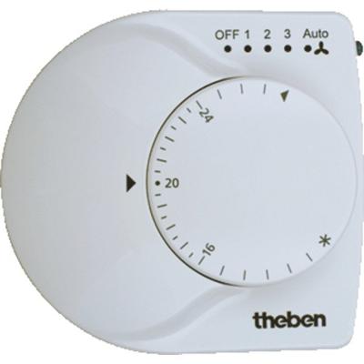 Theben KNX Ruimteklokthermostaat H8xB8.4cm draadloos Zuiver wit 7139202