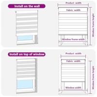 VidaXL Zebra rolgordijn 65x100 cm stofbreedte 60,9 cm polyester bruin - thumbnail