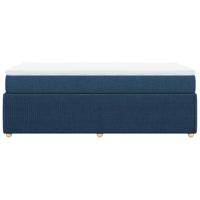 Boxspring met matras stof blauw 100x200 cm - thumbnail