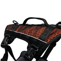 Non-stop dogwear® Hondentuig Rock Harness Long, black/orange, Maat: L - thumbnail
