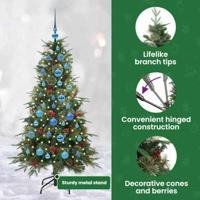 VidaXL Kunstmatige inklapbare kerstboom groen 150 cm pe en pvc - thumbnail