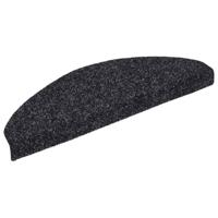 VidaXL Trapmatten zelfklevend 30 stuks 65x21x4 cm zwart halfrond groot - thumbnail