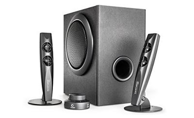 Wavemaster STAX BT 2.1 luidsprekersysteem (46 Watt) met Bluetooth-streaming actieve boxen gebruik voor TV/Tablet/Smartphone/PC zwart (66211)