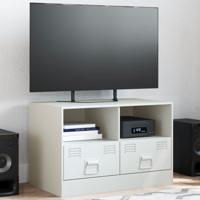 Tv-meubel 67x39x44 cm staal wit - thumbnail