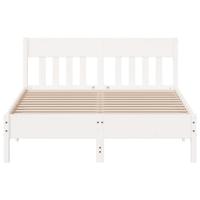 Bedframe zonder matras massief grenenhout wit 180x200 cm - thumbnail
