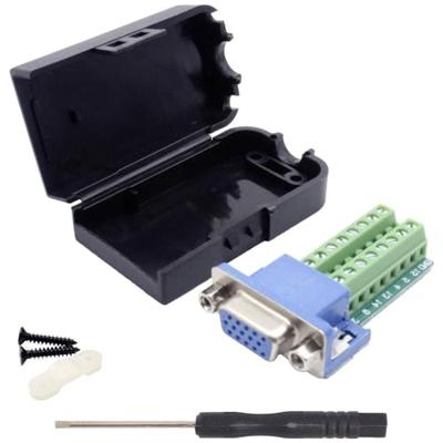 Quadrios 2010C255 VGA-connector Bus, recht Aantal polen: 15 Zwart 1 set(s)