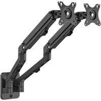 Dubbele monitorarm met gasveer (zwenkbaar), 17”-27” / 7 kg - thumbnail