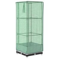 Plantenbak verhoogd met kashoes 40x40x123 cm rattanlook - thumbnail