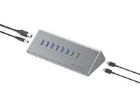 CONCEPTRONIC HUBBIES18G 10-in-1 60 W USB 3.0 Hub-oplader combi, 2-in-1 USB-C USB-A-kabel, USB 3.2 Gen 1 - thumbnail