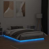 Bedframe met LED-verlichting betongrijs 150x200 cm - thumbnail