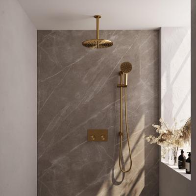 Gold Edition thermostatische inbouw regendouche met drukknoppen SET 72