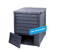 Garantia compostbak Thermo-Wood 600L bruin-zwart met beluchtingsplaat - thumbnail