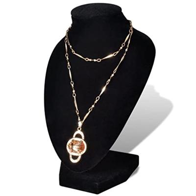 VidaXL Sieradenhouder voor ketting 9x8,5x15 cm zwart 4 st - thumbnail