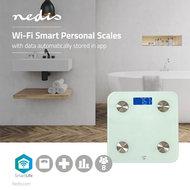 Nedis SmartLife Personenweegschaal | Wi-Fi | 180 kg | Wit | 1 stuks - WIFIHS10WT WIFIHS10WT - thumbnail