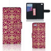 Wallet Case Huawei Ascend P8 Lite Barok Pink - thumbnail