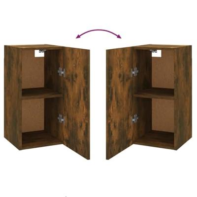 Tv-meubel 30,5x30x60 cm bewerkt hout gerookt eikenkleurig