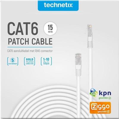 Enzo Patchkabel | UTP | CAT6 | 15m | wit - 2077025 Enzo Patchkabel | UTP | CAT6 | 15m | wit - 2077025