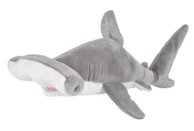 Wild Republic knuffel hamerhaai junior 38 cm pluche grijs/wit Wild Republic knuffel hamerhaai junior 38 cm pluche grijs/wit