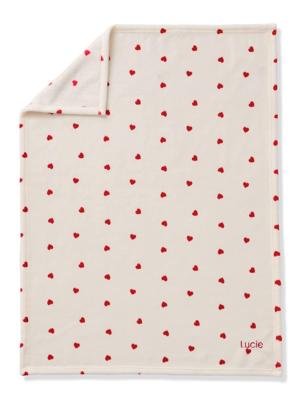 Bedrukte fleece deken. rood, bedrukt