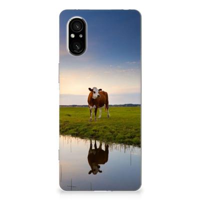 Sony Xperia 5 V | TPU Hoesje | Koe Sony Xperia 5 V | TPU Hoesje | Koe