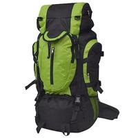 VidaXL Rugzak hiking xxl 75 l zwart en groen - thumbnail