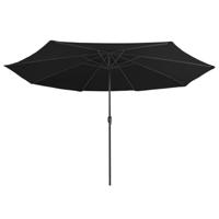 Parasol met metalen paal 390 cm zwart - thumbnail