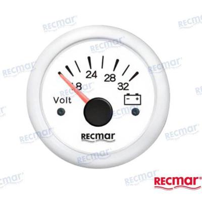 RECKY13305 - VOLTMETER 8/32V WIT