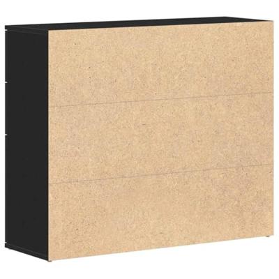 Dressoir 91x29,5x75 cm spaanplaat zwart eikenkleurig