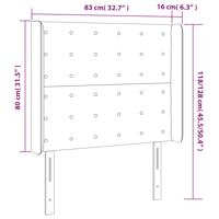 Hoofdbord LED 83x16x78/88 cm kunstleer zwart - thumbnail