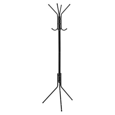 Kapstok 8 Hangers Zwart Aluminium (172 x 48 cm)