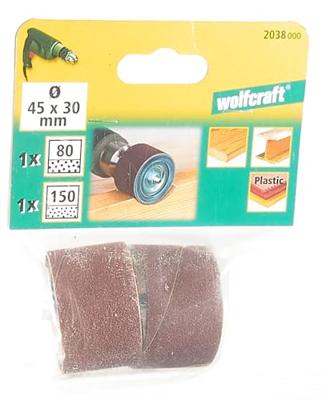 Wolfcraft 2038000 Schuurhuls Korrelgrootte (num) 80, 150 (Ø x h) 45 mm x 30 mm 1 stuk(s)