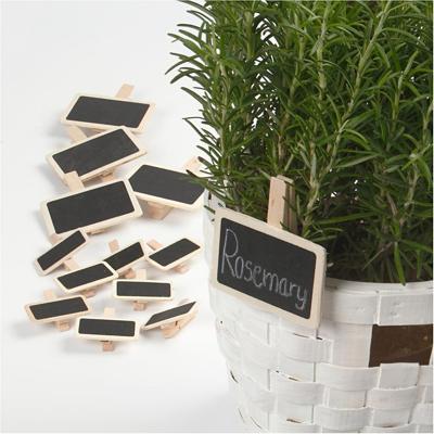 Creativ Company Schoolbord met wasknijpers, afm 4x2 cm, 12 stuk/ 1 doos - thumbnail