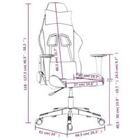 Massage gamestoel kunstleer zwart en oranje - thumbnail