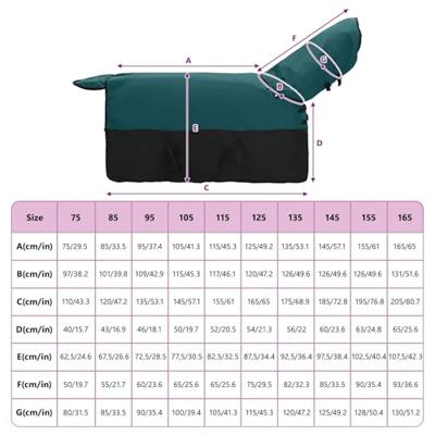 VidaXL Paardendeken donkergroen en zwart 135 cm polyester