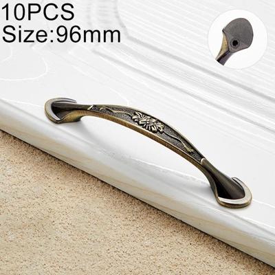 10 stuks 6026-96 Europese stijl zink legering kabinet garderobe lade deurklink gat afstand: 96mm (brons)