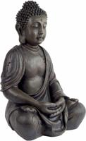 Boltze Home Tuinbeeld boeddha h30cm polyresin bruin - thumbnail