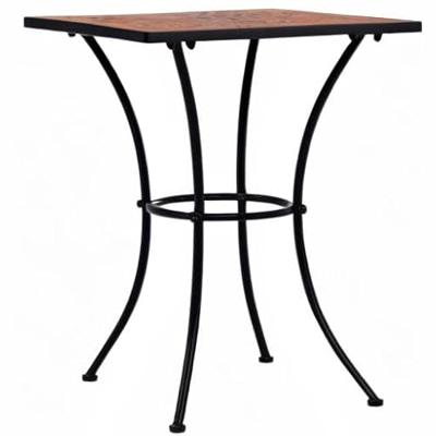 Bistrotafel mozaïek 60 cm keramiek terracottakleurig