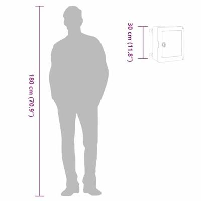 VidaXL Bedieningskast grijs 47 x 20 x 60 cm abs kunststof