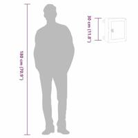 VidaXL Bedieningskast grijs 47 x 20 x 60 cm abs kunststof - thumbnail