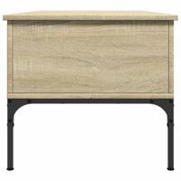 Salontafel 100x50x45 cm bewerkt hout en metaal sonoma eiken - thumbnail