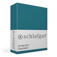 Schlafgut Schlafgut Pure Jersey Hoeslaken L - 140x200 - 160x220 530 Petrol Deep - thumbnail