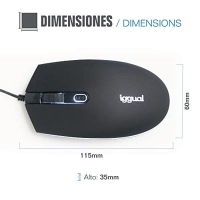 Muis iggual IGG317624 Wit Zwart Muis iggual IGG317624 Wit Zwart