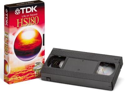 VHS videoband E180 (3 uur, 1 band) VHS videoband E180 (3 uur, 1 band)