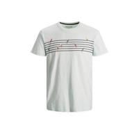 JACK & JONES JUNIOR gestreept T-shirt Playa lichtblauw - thumbnail