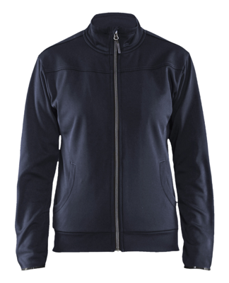 Blåkläder Dames service Sweatshirt met rits 33942526 | Donker marineblauw/Zwart | Maat L - 7330509647998