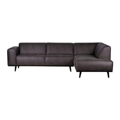 BePureHome Statement Hoekbank Rechts - Eco-leder - Grijs