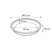 Uni-schotel rond 25 cm transparant elho - Elho - thumbnail