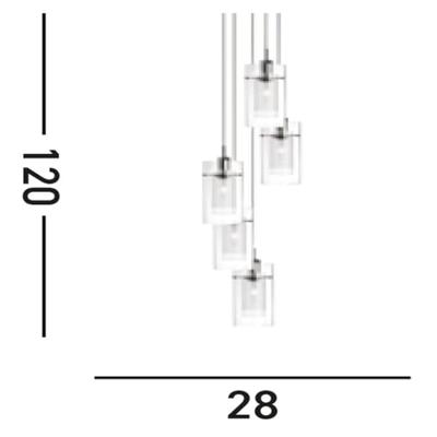 Searchlight Glazen vide lampDuo 1 - 2305-5
