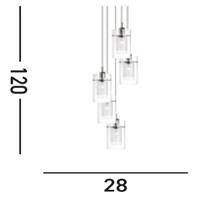 Searchlight Glazen vide lampDuo 1 - 2305-5 - thumbnail